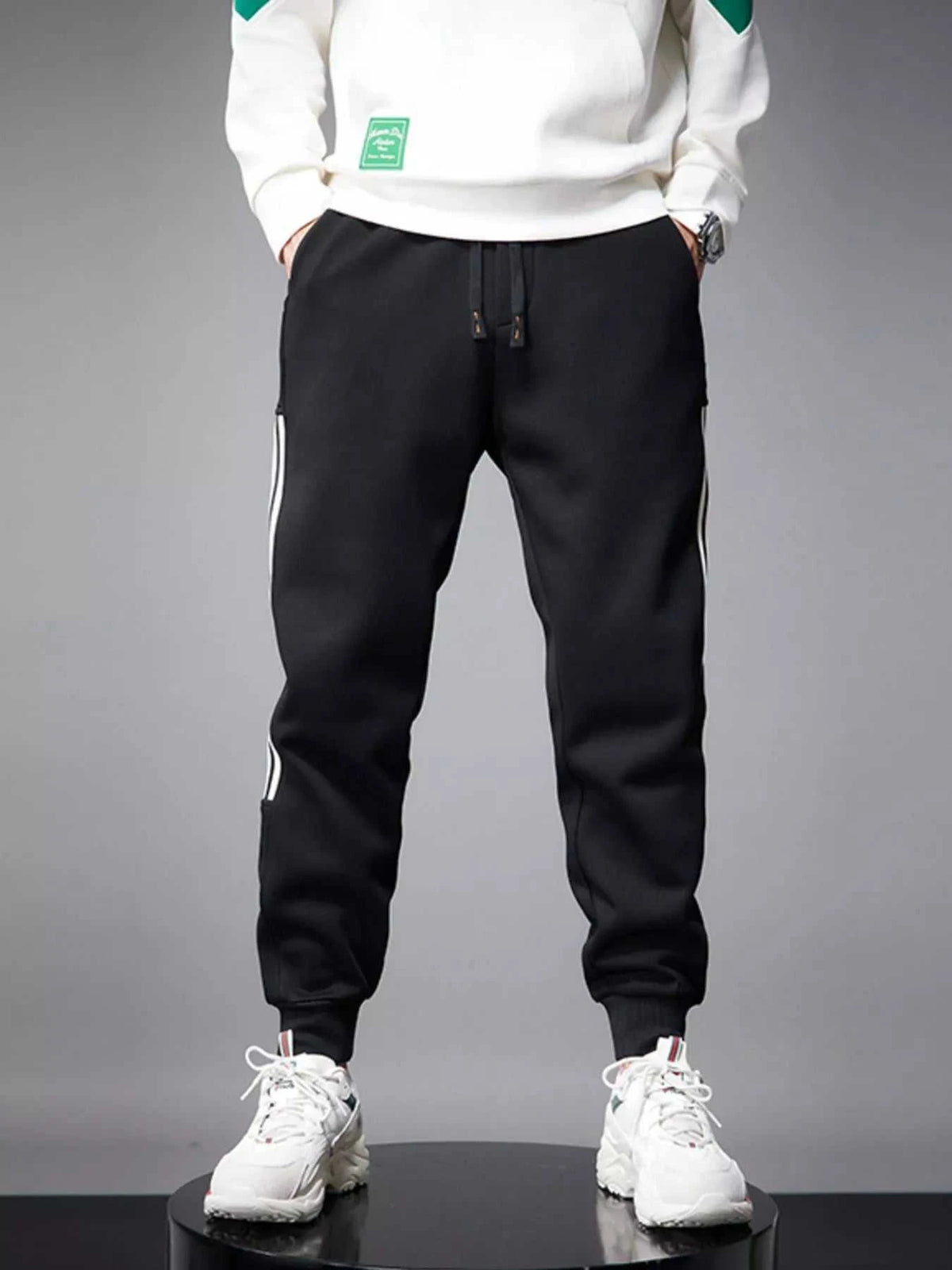Men's Side Striped Drawstring Joggers 100400454027412 98 Affordable Fashion Under $100 Jerry's Apparel 