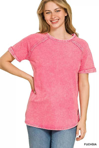 Zenana French Terry Washed Curved Hem Top 100100974721556 25 Jerry's Apparel 