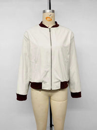 Contrast Trim Zip Up Jacket 100100872147330 50 Seasonal Fashion Collections Jerry's Apparel 