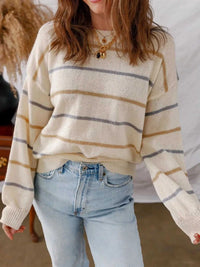 Striped Knit Round Neck Sweater 100100196271842 34 Affordable Fashion Under $100 Jerry's Apparel 