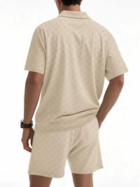 Men's Full Size Quarter Zip Short Sleeve Top and Shorts Set Plus Size 100400657045189 43 Affordable Fashion Under $100 Jerry's Apparel 