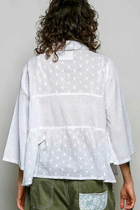 POL Tonal Dot Weave Textured Button Front Shirt 100100722231018 50 Affordable Fashion Under $100 Jerry's Apparel 