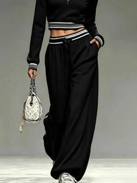 Full Size Half Zip Cropped Top and Pants Set Plus Size 101001454069686 52 Affordable Fashion Under $100 Jerry's Apparel 