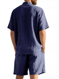 Men's Full Size Casual Short Sleeve Shirt and Shorts Set Plus Size 100400356286566 44 Affordable Fashion Under $100 Jerry's Apparel 