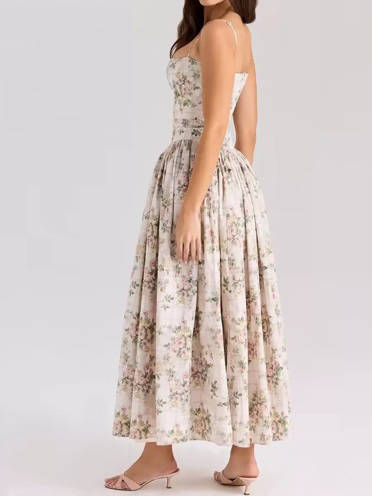 Floral Spaghetti Straps Midi Dress 101001005550846 56 Affordable Fashion Under $100 Jerry's Apparel 