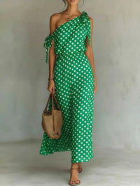 Full Size Polka Dot One-Shoulder Maxi Dress Plus Size 100100509770810 26 Gifts for Her Jerry's Apparel 