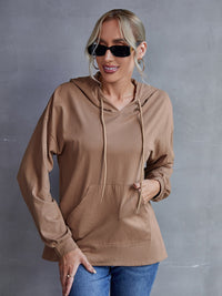 Ivy Lane Drawstring Pocketed Dropped Shoulder Hoodie