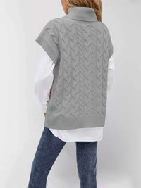 Chunky Knit Turtleneck Cap Sleeve Sweater 100100761483880 45 Affordable Fashion Under $100 Jerry's Apparel 