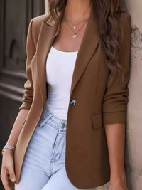 Full Size Single-Breasted Lapel Collar Blazer Plus Size 100100427041899 25 Affordable Fashion Under $100 Jerry's Apparel 