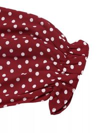 Square Neck Polka Dot Long Sleeve Maxi Dress 101001463928082 48 Affordable Fashion Under $100 Jerry's Apparel 