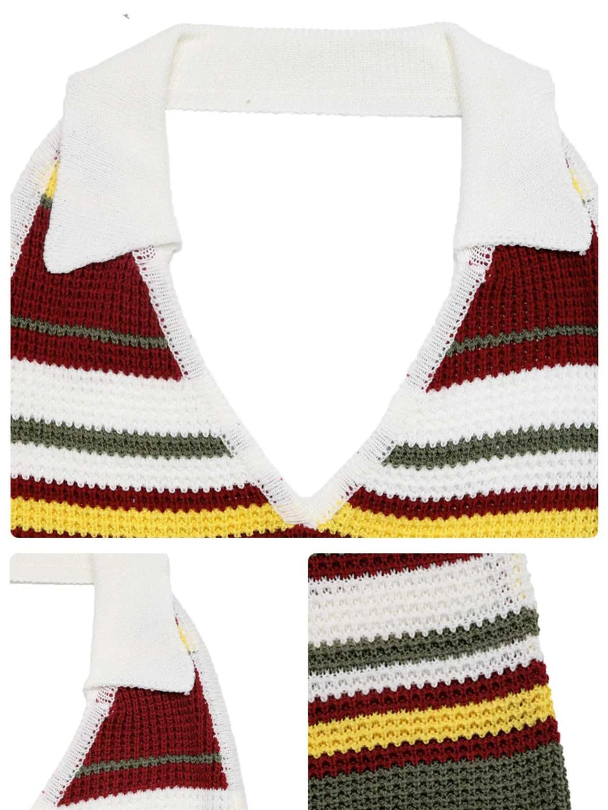 Multi-Color Striped Halter Neck Knit Sweater Dress 100100535429722 41 Affordable Fashion Under $100 Jerry's Apparel 