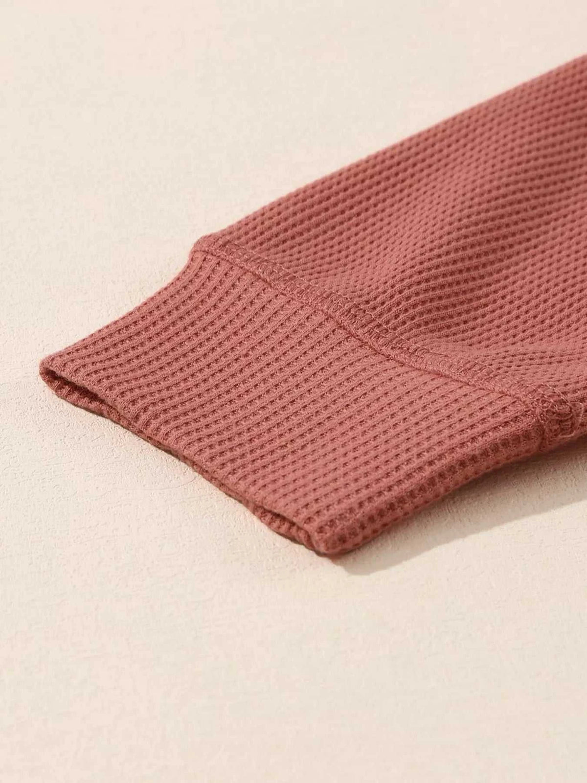 Drawstring V-Neck Waffle Knit Casual Hoodie 100100700285845 53 Affordable Fashion Under $100 Jerry's Apparel 