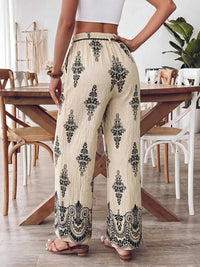 Boho Print Wide Leg Pants 100100713043655 36 Seasonal Fashion Collections Jerry's Apparel 