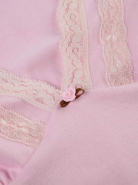 Lace Trim V-Neck Long Sleeve Top 100100804547036 25 Affordable Fashion Under $100 Jerry's Apparel 