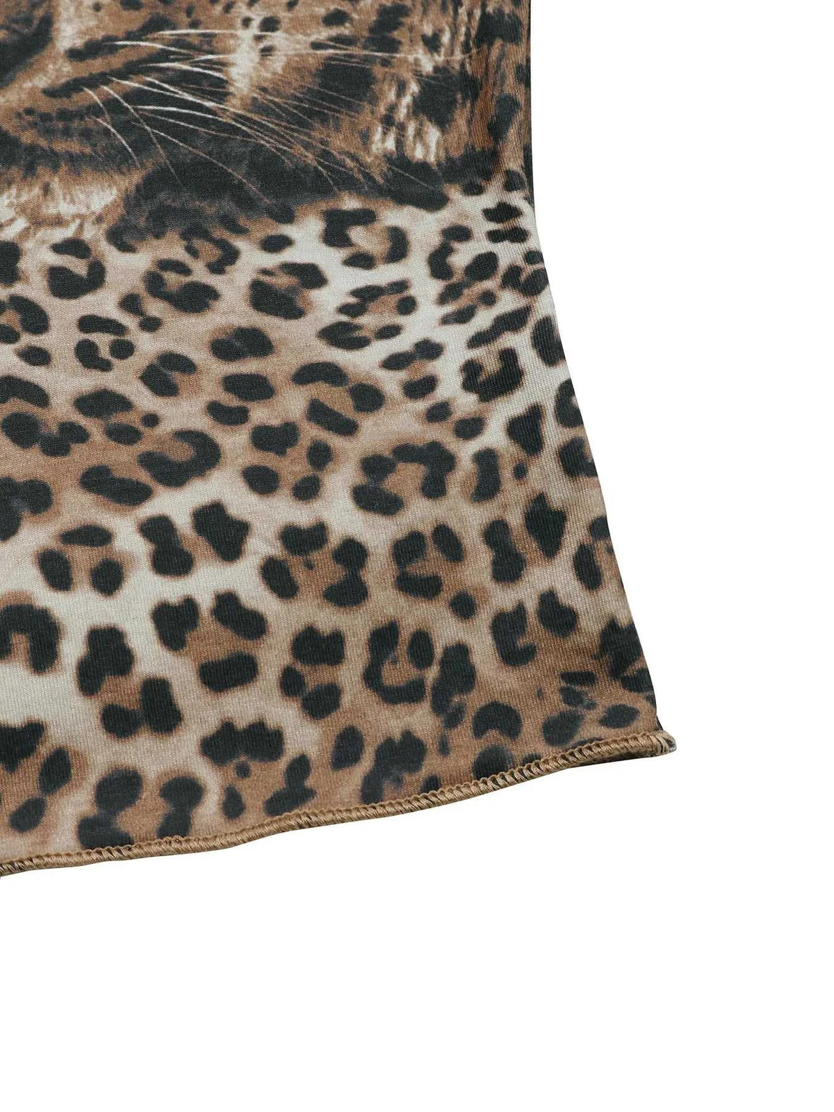 Leopard Print Long Sleeve Fitted T-Shirt 100100083367836 27 Affordable Fashion Under $100 Jerry's Apparel 