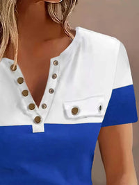 Color Block Short Sleeve Casual T-Shirt 100100962651650 30 Affordable Fashion Under $100 Jerry's Apparel 