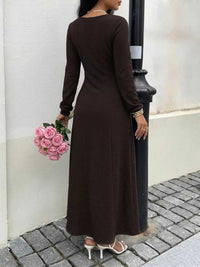 Long Sleeve Tie-Front Maxi Dress 100100542655750 37 Affordable Fashion Under $100 Jerry's Apparel 