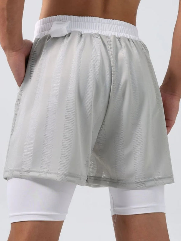 Men's Plus Size Elastic Waist Shorts