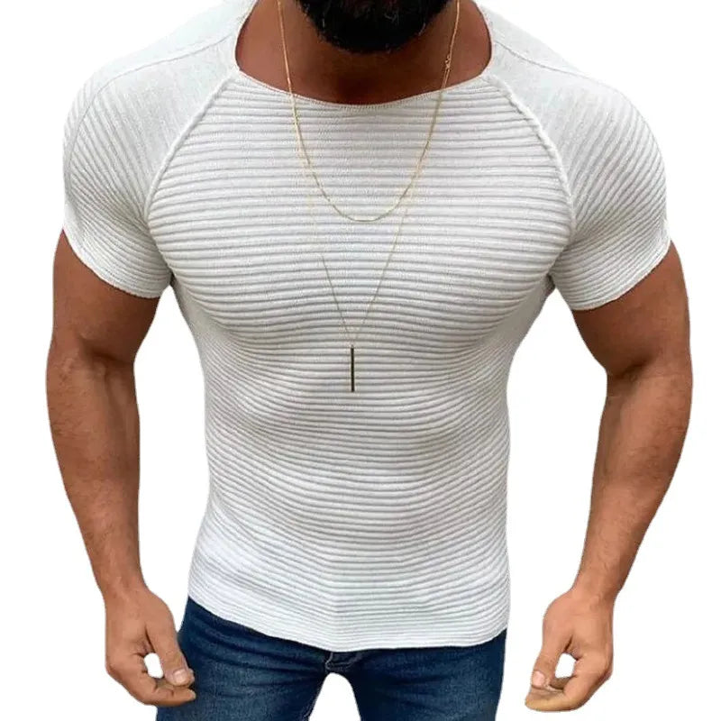 Men's Plus Size Round Neck Short Sleeve Top