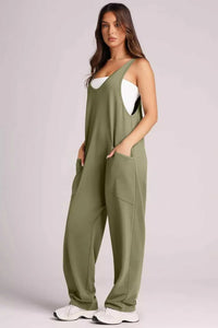 Lovelet Wide Strap Jumpsuit with Pockets 100100197263170 33 Jerry's Apparel 