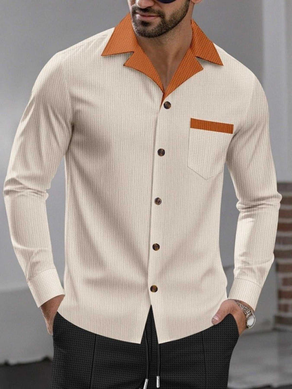 Men's Full Size Contrast Collar Button Up Shirt Plus Size 100400903215815 39 Affordable Fashion Under $100 Jerry's Apparel 