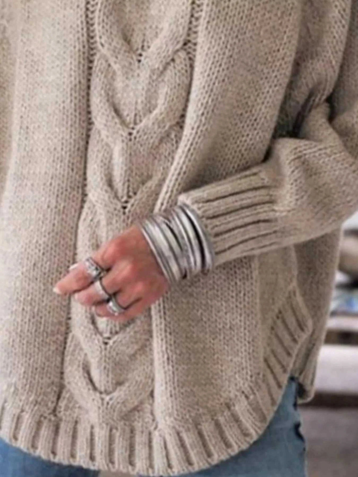 Cable-Knit Long Sleeve Sweater 100100862804936 23 Affordable Fashion Under $100 Jerry's Apparel 