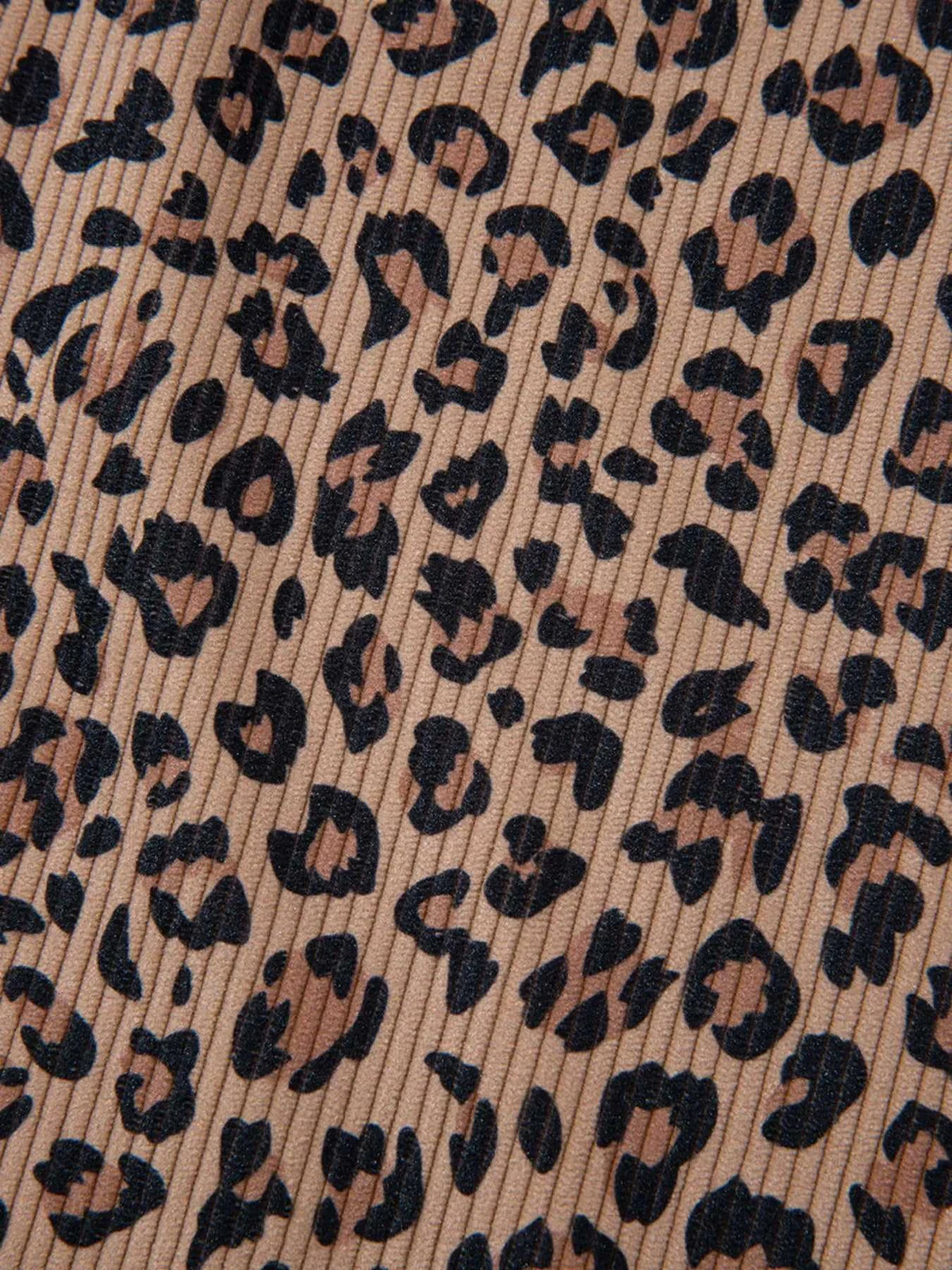 Ribbed Leopard Print Contrast Collar Zip Hoodie 100100044377034 47 Affordable Fashion Under $100 Jerry's Apparel 