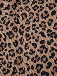 Ribbed Leopard Print Contrast Collar Zip Hoodie 100100044377034 47 Affordable Fashion Under $100 Jerry's Apparel 