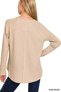 Zenana Baby Waffle Long Sleeve Top 100100257841725 21 Affordable Fashion Under $100 Jerry's Apparel 