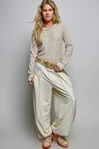 POL Ribbed Knit Floral Crew Neck Long Sleeve Top 100100134051906 62 Affordable Fashion Under $100 Jerry's Apparel 