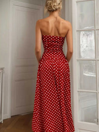 Polka Dot Strapless Maxi Dress 100100244144250 39 Affordable Fashion Under $100 Jerry's Apparel 