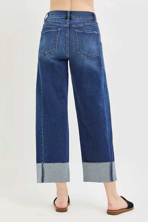 RISEN Full Size Slouchy Crop Barrel Cuffed Jeans Plus Size 100100223962883 64 Affordable Fashion Under $100 Jerry's Apparel 