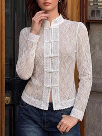 Lace Chinese Style Button Shirt 101001424924412 46 Affordable Fashion Under $100 Jerry's Apparel 