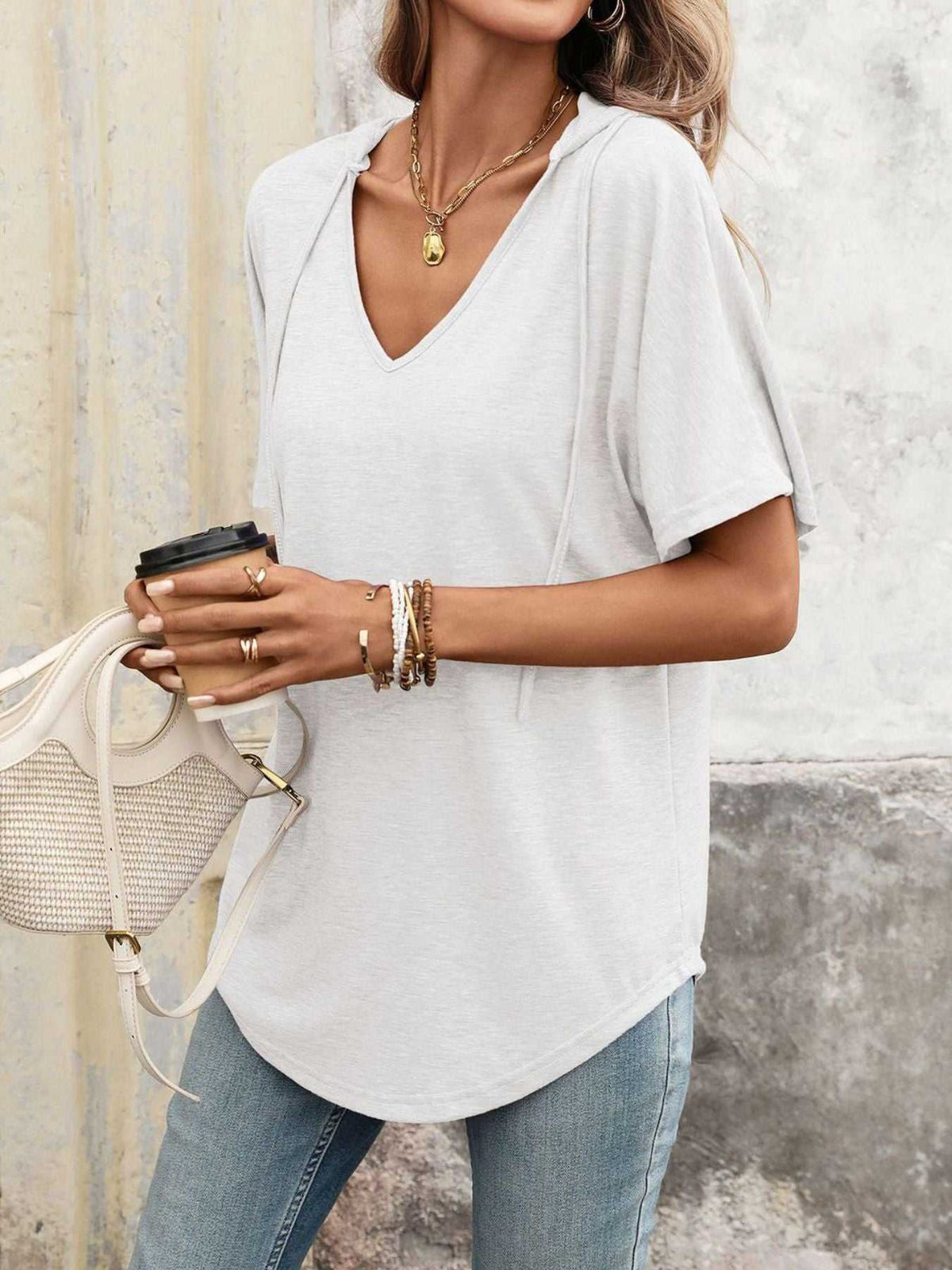 Casual Short Sleeve Hooded T-Shirt 100100788252140 27 Affordable Fashion Under $100 Jerry's Apparel 