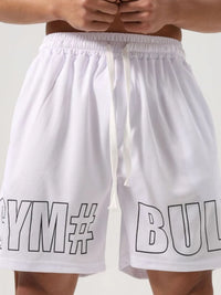 Men's Plus Size Letter Drawstring Shorts