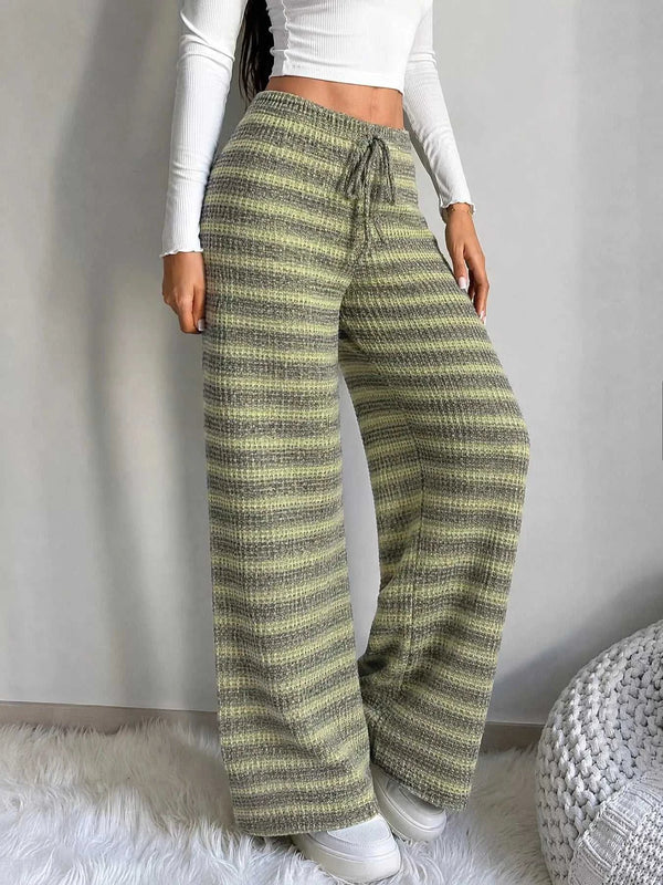 Striped Knit Wide-Leg Pants 100100141588956 35 Affordable Fashion Under $100 Jerry's Apparel 