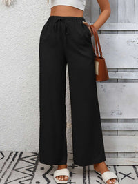 Drawstring High Waist Wide Leg Pants 100100990618349 39 Affordable Fashion Under $100 Jerry's Apparel 