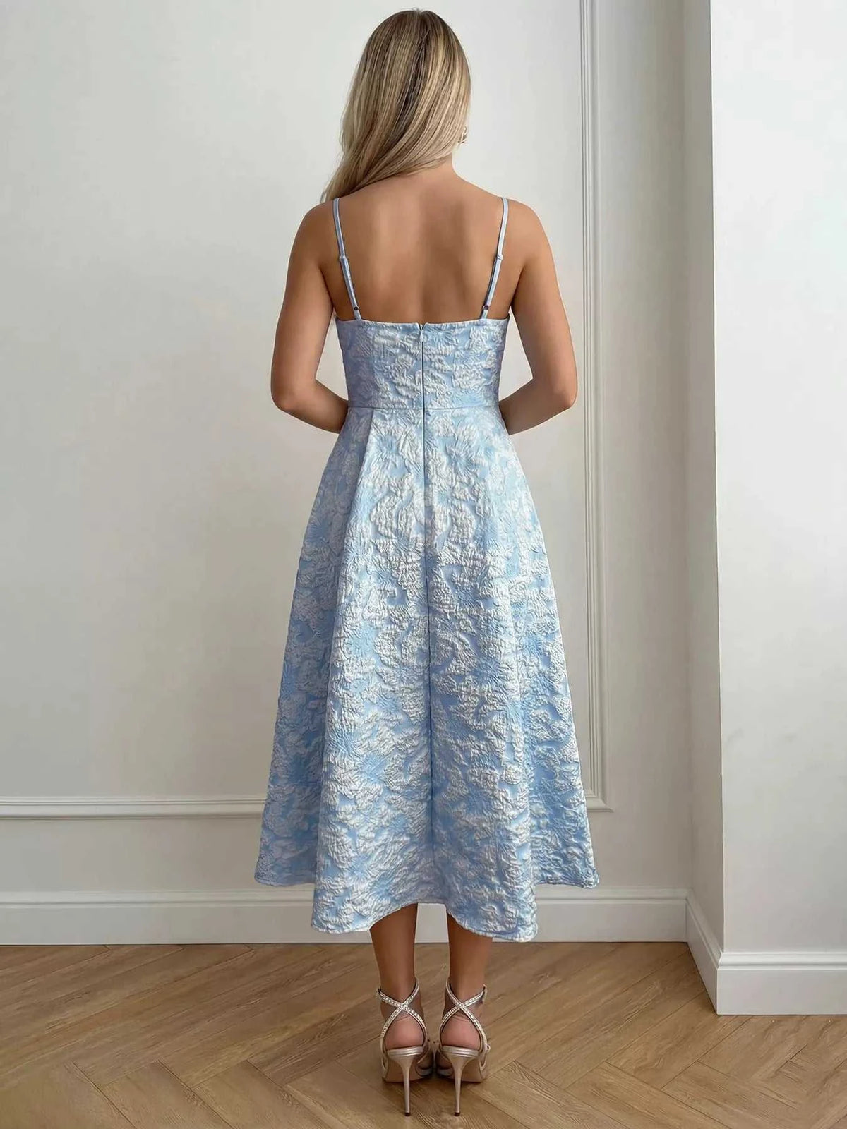Textured A-Line Midi Dress 100100123271859 39 Women's Midi Dress Affordable Boutique Dresses Under $50 Jerry's Apparel 