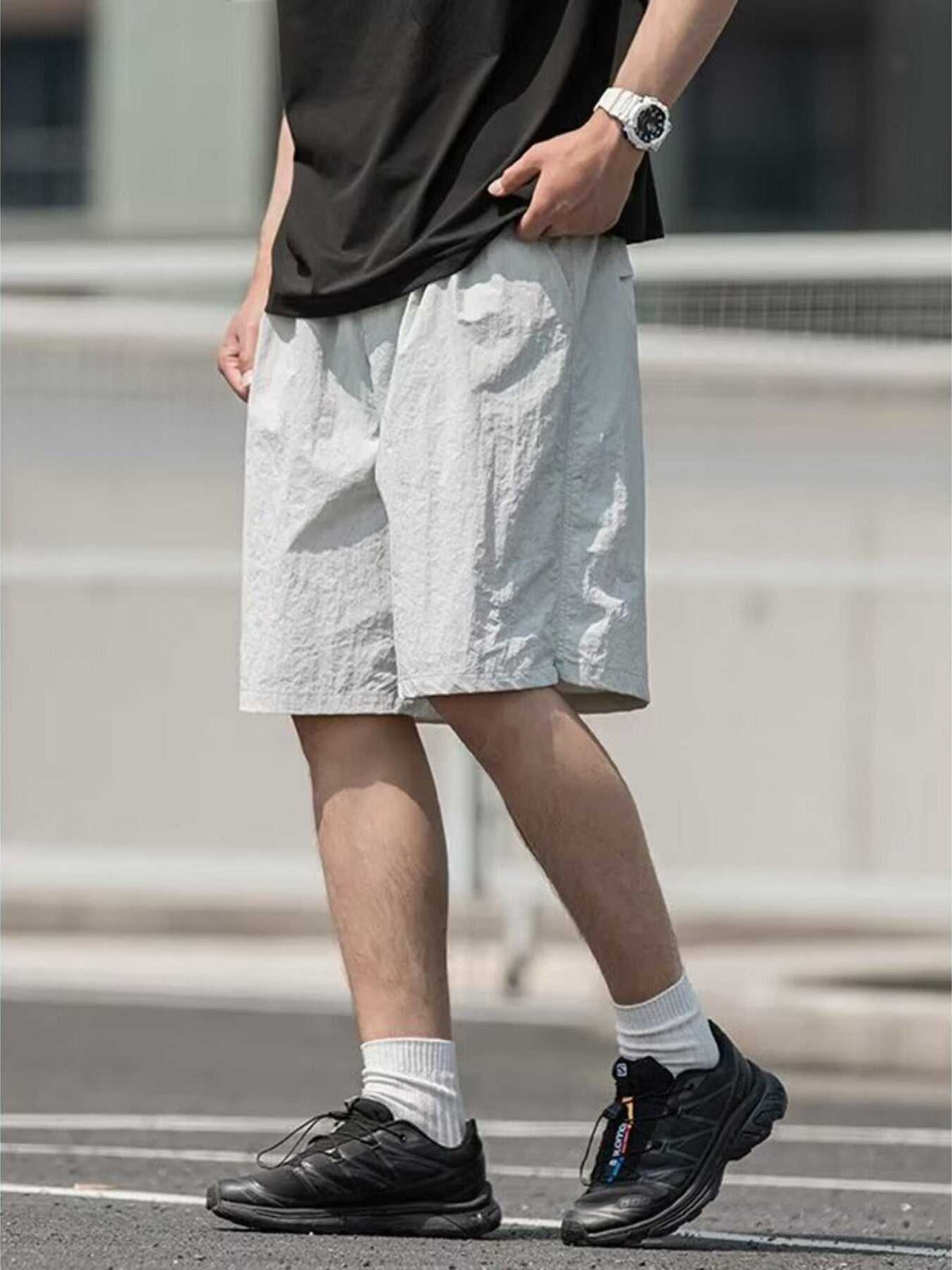 Men's Plus Size Casual Loose-Fit Textured Shorts 100400975671019 22 Affordable Fashion Under $100 Jerry's Apparel 