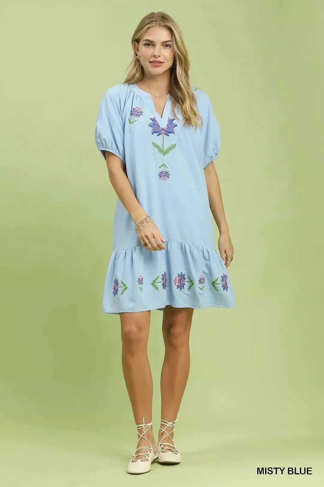 Umgee Embroidered Floral Babydoll Dress 100100489561395 62 Affordable Fashion Under $100 Jerry's Apparel 