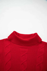 Cable Knit Turtleneck Ruffled Short Sleeve Sweater 101002004961931 44 Affordable Fashion Under $100 Jerry's Apparel 
