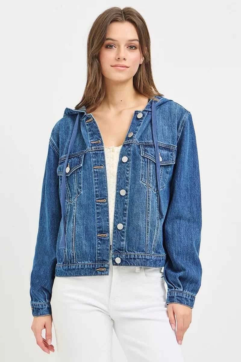 RISEN Basic Denim Jacket with Hoodie 100100918701266 72 Affordable Fashion Under $100 Jerry's Apparel 