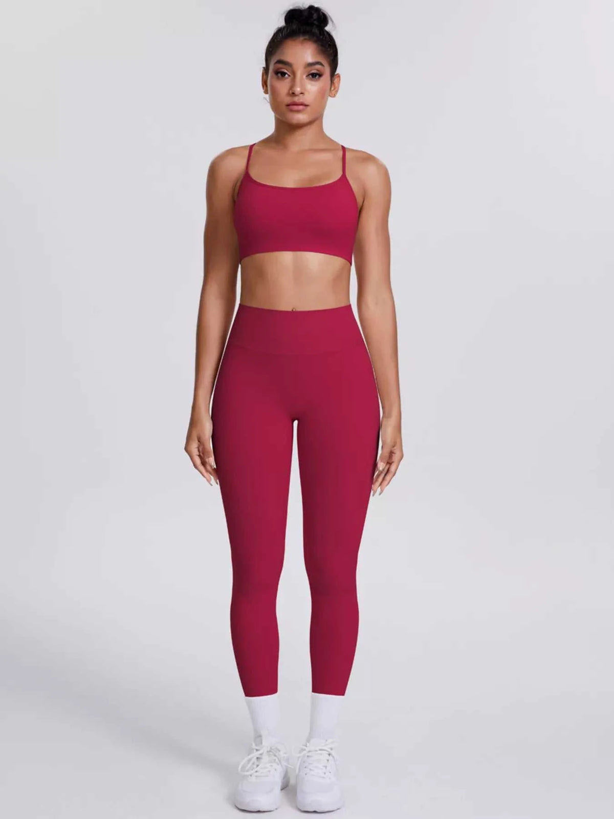 Criss-Cross Back Cami and Leggings Active Set 101006319091881 80 Affordable Fashion Under $100 Jerry's Apparel 