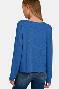 Dropped Shoulder Long Sleeve T-Shirt