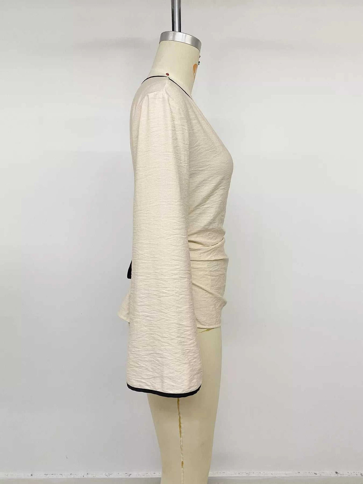 Contrast Trim Flare Sleeve Blouse 100100839982212 27 Affordable Fashion Under $100 Jerry's Apparel 