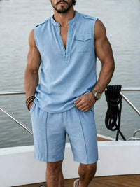 Men's Full Size Sleeveless Top and Shorts Two-Piece Set Plus Size 104001628099336 39 Affordable Fashion Under $100 Jerry's Apparel 