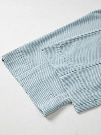 Stripe Mid Rise Drawstring Waist Jeans 100100698319800 58 Affordable Fashion Under $100 Jerry's Apparel 
