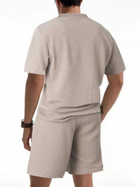 Men's Full Size Textured Round Neck Top and Shorts Set Plus SIze 100400215692578 39 Affordable Fashion Under $100 Jerry's Apparel 