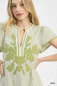 Umgee Stripe Midi Dress with Lace Trim 100100319141065 62 Affordable Fashion Under $100 Jerry's Apparel 