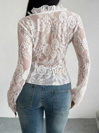 Tie Front Long Sleeve Lace Top 100100498929806 35 Affordable Fashion Under $100 Jerry's Apparel 